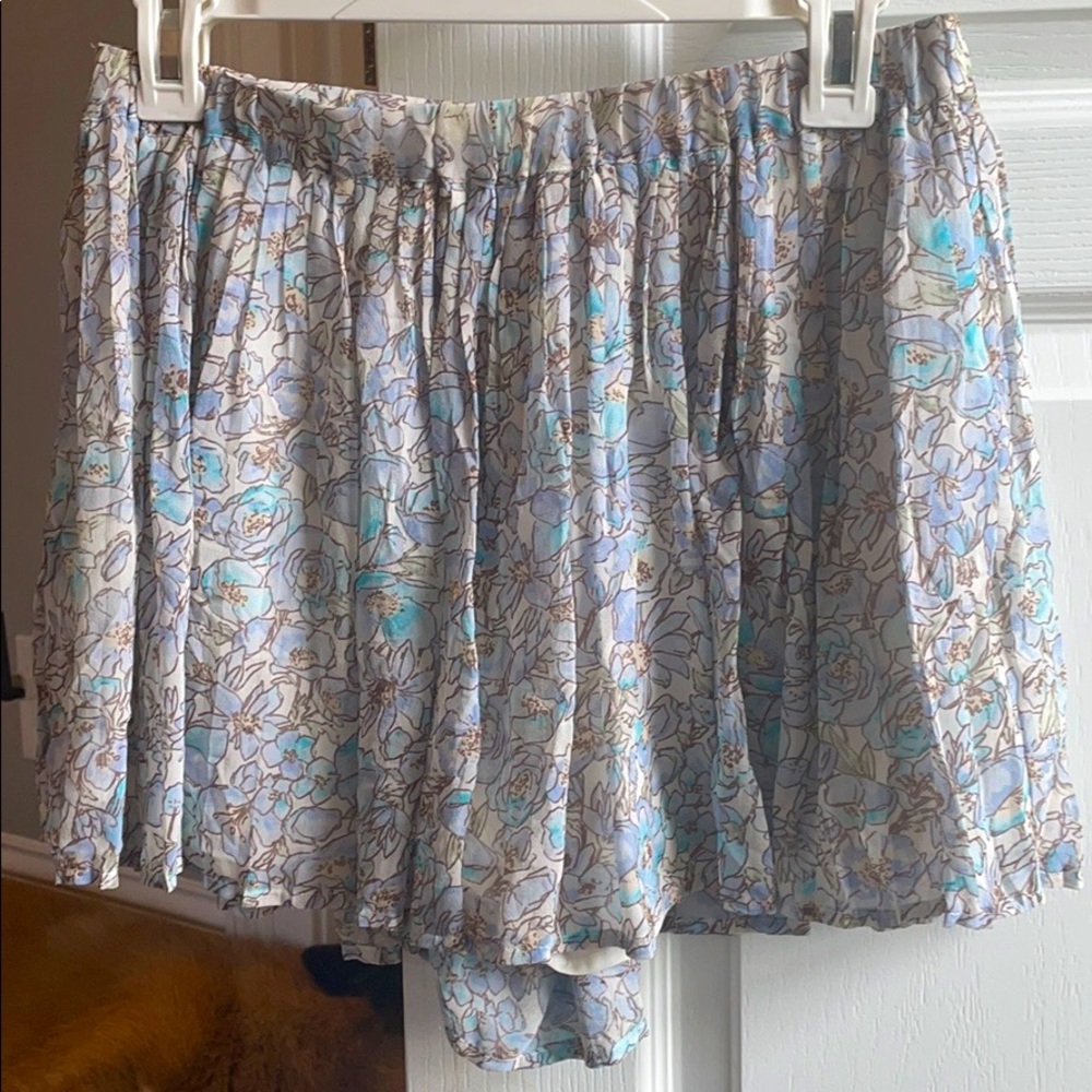 Joie Pleated Floral Oasis Aidra Silk Shorts - Sz M